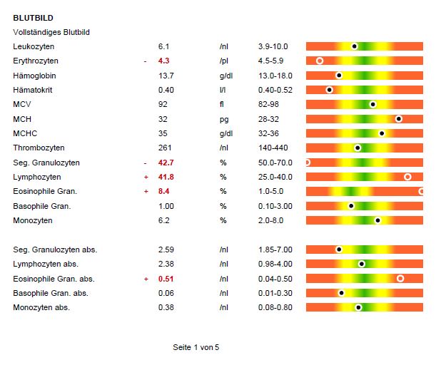 ausfhrliche Blutuntersuchung